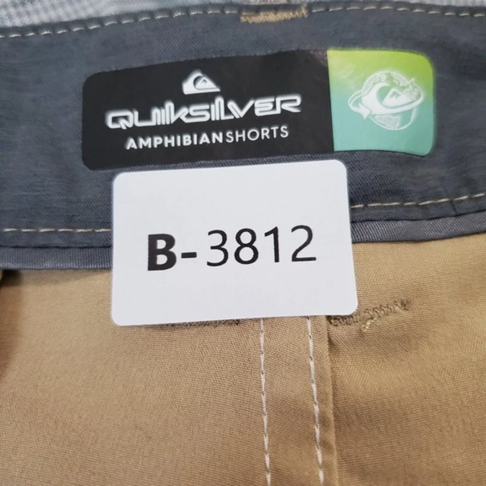Quiksilver Men Shorts 38 Beige Chino Amphibian Pockets Dry Flight Eco‎ 9
